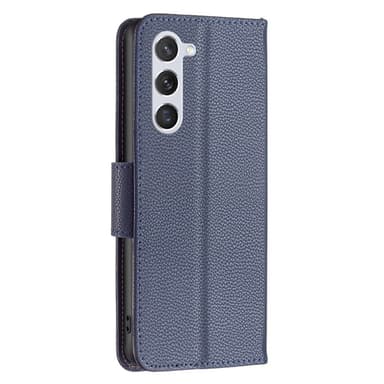SKALO Samsung S24 Litchi Flip Cover - Mørkeblå