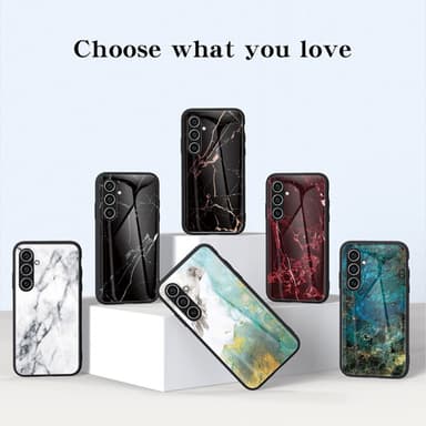 SKALO Samsung S24 Marmor hærdet glas TPU Cover - #4