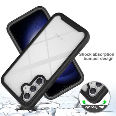 SKALO Samsung S24 Stødsikker Clear Hybrid Cover - Sort