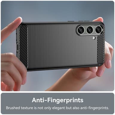 SKALO Samsung S24+ Armor Carbon Stødsikker TPU-cover - Sort