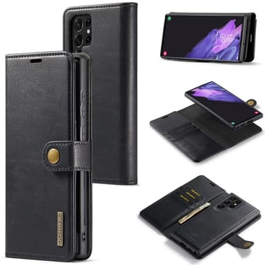 DG MING Samsung S24 Ultra 2-i-1 Magnet Pungetui - Sort
