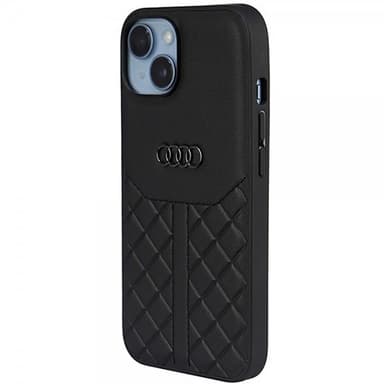 Audi iPhone 14 Cover Genuine Leather Case Sort