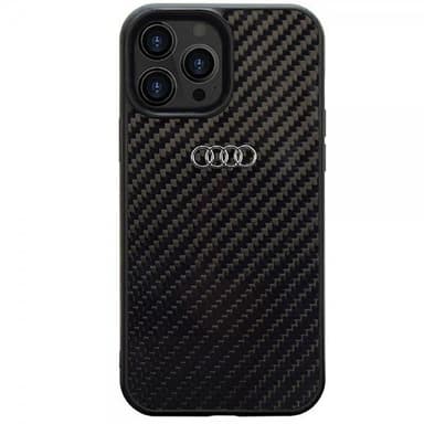 Audi iPhone 14 Pro Max Cover Carbon Fiber Sort