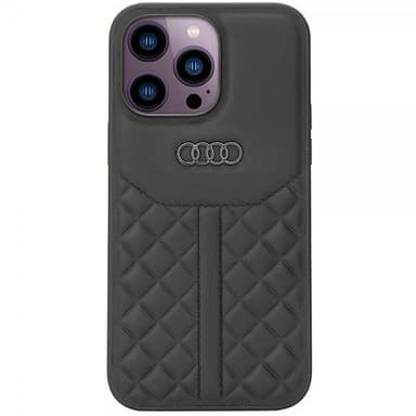 Audi iPhone 14 Pro Max Cover Genuine Leather Case Sort