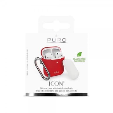 Puro AirPods 1/2 Cover Icon Rød