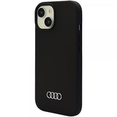 Audi iPhone 15 Plus Cover Silikoni Sort
