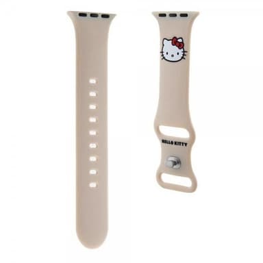 Hello Kitty Apple Watch 38/40/41mm Armbånd Liquid Silicone Beige