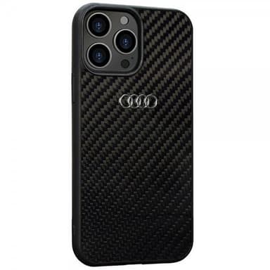 Audi iPhone 13 Pro Max Cover Carbon Fiber Sort