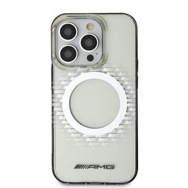Mercedes Benz iPhone 15 Pro Max Cover Rhombus Pattern MagSafe AMG Transparent