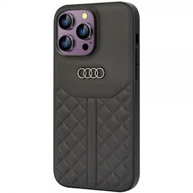 Audi iPhone 14 Pro Max Cover Genuine Leather Case Sort