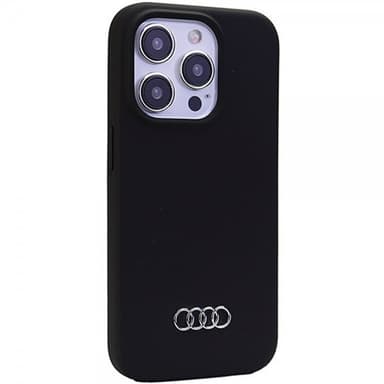 Audi iPhone 15 Pro Max Cover Silikoni Sort