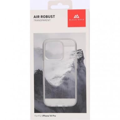 Black Rock iPhone 14 Pro Cover Air Robust Case Transparent