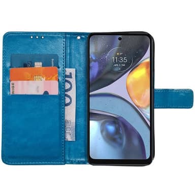 Wallet cover 3-kort Motorola Moto G84 - Lyseblå
