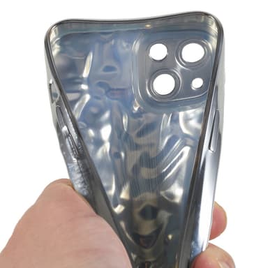 Til iPhone 15 Plus TPU Etui Elektroplating Rynket Ujævn Telefon Cover