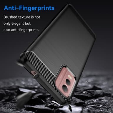 Slim-Fit TPU telefoncover til Nokia C32 - Sort