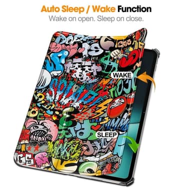 Til OnePlus Pad Trifold Stand Tabletcover-etui - Graffiti