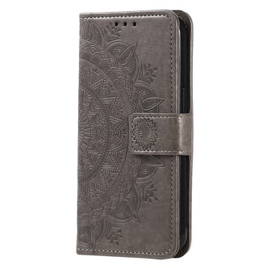 SKALO Xiaomi Redmi 13C 4G Mandala Flip Cover - Grå