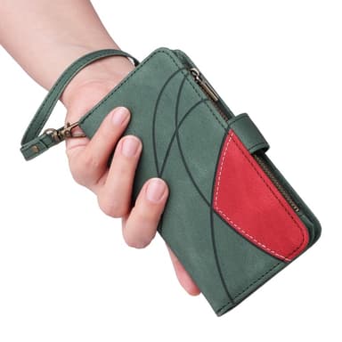 KT Wallet Case til Xiaomi Redmi 13C - Grøn-Rød