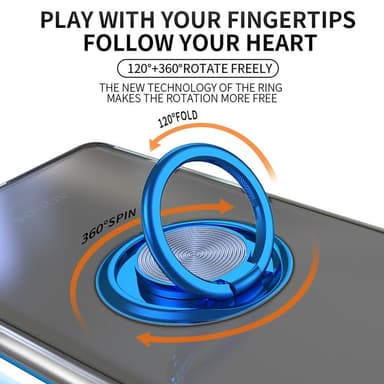 Til Sony Xperia 1 V TPU telefontaske med ringstøtte