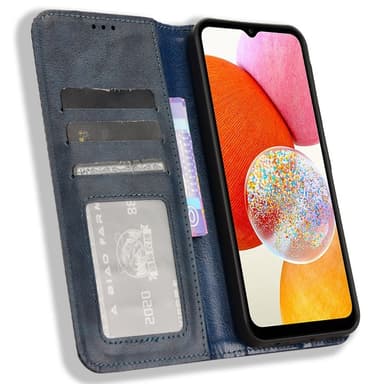 Wallet Stand Flip-telefonetui til Samsung Galaxy A15 5G - Blå