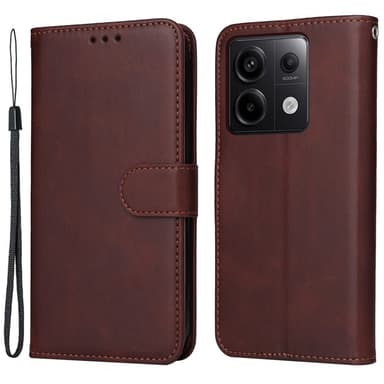 SKALO Xiaomi Redmi Note 13 Pro 5G PU-læder Pungetui - Brun