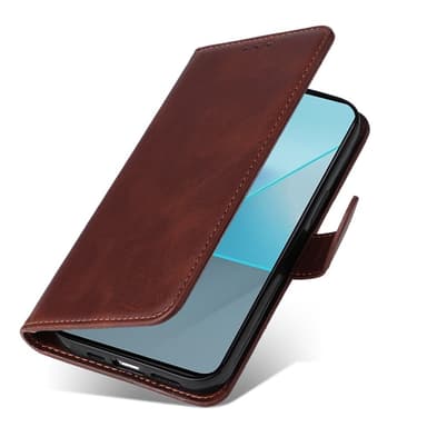 SKALO Xiaomi Redmi Note 13 Pro 5G PU-læder Pungetui - Brun