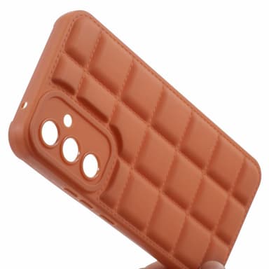 SKALO Samsung A15 4G Puffer Bumper TPU-Cover - Brun
