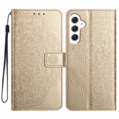 SKALO Samsung A15 5G Mandala Flip Cover - Guld