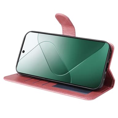 SKALO Xiaomi 14 5G PU-læder Pungetui - Pink