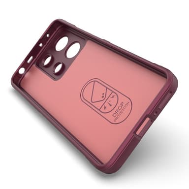 SKALO Xiaomi Redmi Note 13 4G Rugged Bumpers TPU-Cover - Vin rød