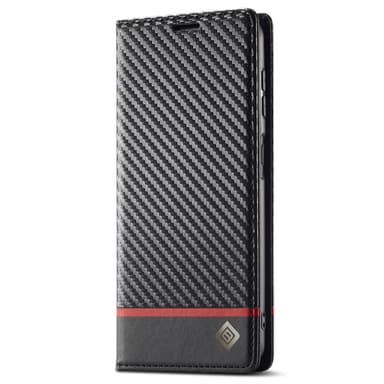 SKALO Samsung A15 5G LC.IMEEKE Carbon Fiber Pungetui i PU-læder - Sort