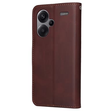 SKALO Xiaomi Redmi Note 13 Pro+ PU-læder Pungetui - Brun