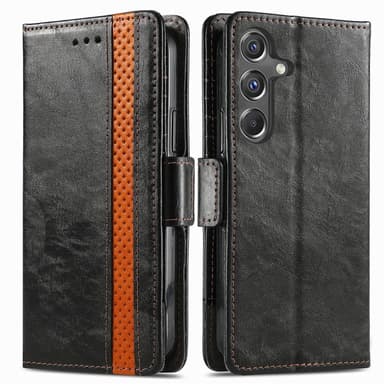 SKALO Samsung A15 5G 002 Series CASENEO Premium PU-læderpung - Sort