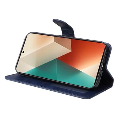 SKALO Xiaomi Redmi Note 13 5G PU-læder Pungetui - Blå