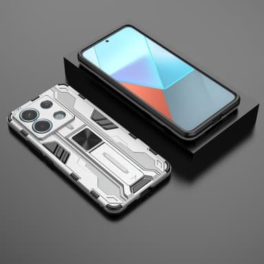 SKALO Xiaomi Redmi Note 13 Pro 5G Hybrid BIBERCAS Cover - Sølv