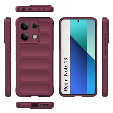 SKALO Xiaomi Redmi Note 13 4G Rugged Bumpers TPU-Cover - Vin rød
