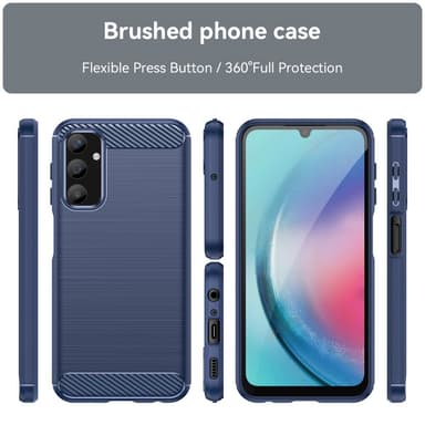 SKALO Samsung A25 5G Armor Carbon Stødsikker TPU-cover - Blå