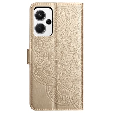 SKALO Xiaomi Redmi Note 13 Pro+ Mandala Flip Cover - Guld