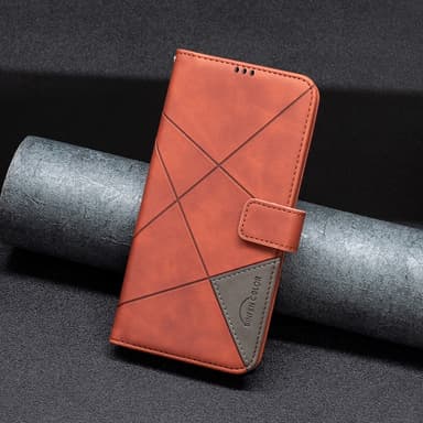 OnePlus 12 5G BINFEN COLOR Præget Flip Cover - Brun
