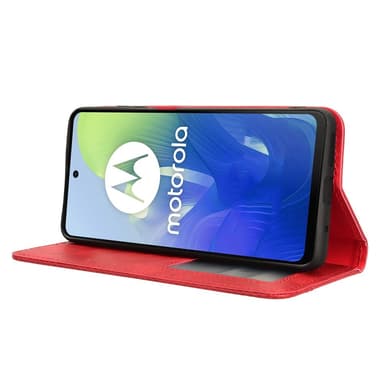SKALO Motorola Moto G04 Premium Pungetui med prægning - Rød