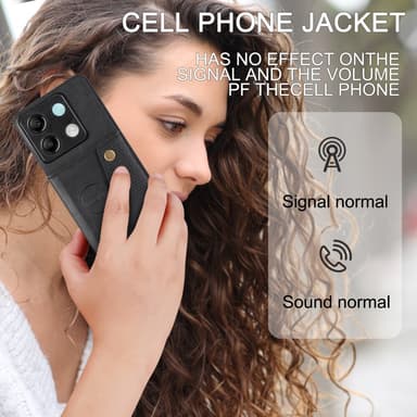 SKALO Xiaomi Redmi Note 13 Pro 5G PU-læder Cover med Pung - Sort