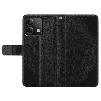 SKALO Xiaomi Redmi Note 13 5G Mandala Flip Cover - Sort
