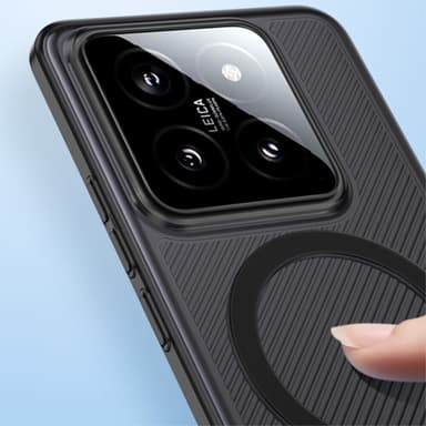 SKALO Xiaomi 14 5G Twill Magnetic Ring Cover - Hvid