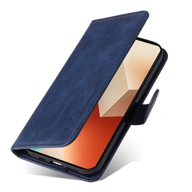 SKALO Xiaomi Redmi Note 13 5G PU-læder Pungetui - Blå