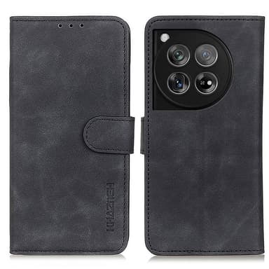 SKALO OnePlus 12 5G KHAZNEH Pungetui i PU-læder - Sort