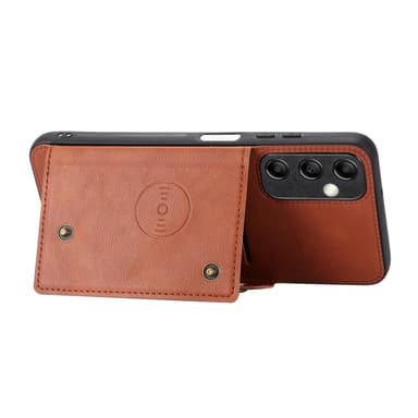 SKALO Samsung A15 5G PU-læder Cover med Pung - Brun