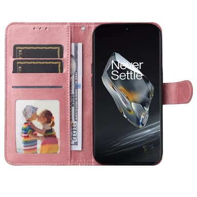 SKALO OnePlus 12 5G PU-læder Pungetui - Pink