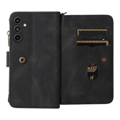 SKALO Samsung A15 4G Big Wallet 17-RUM Pungetui - Sort
