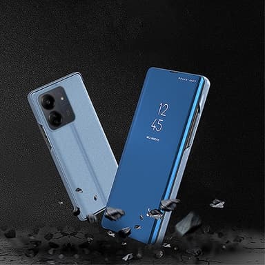 SKALO Xiaomi Redmi 13C 4G Clear View Mirror Etui - Sølv