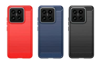 SKALO Xiaomi 14 5G Armor Carbon Stødsikker TPU-cover - Blå